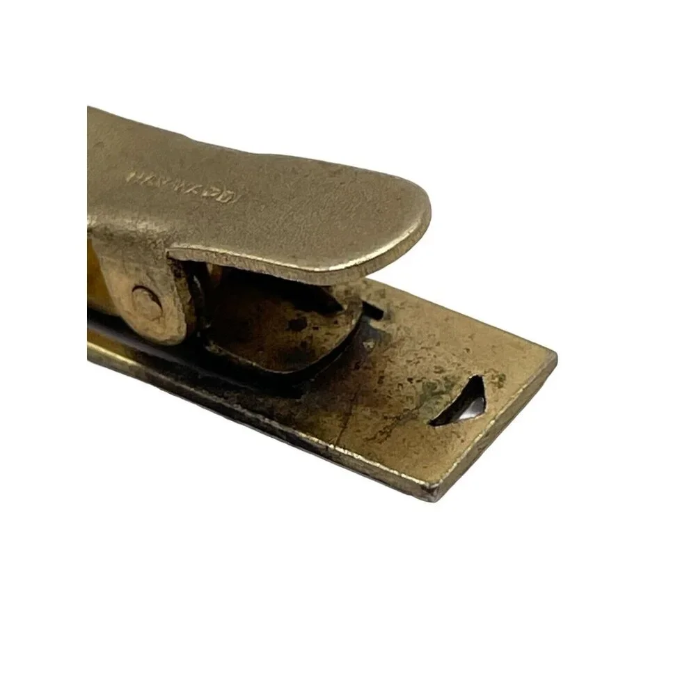 WEH CO Walter E. Hayward Gold‎ Tone Men’s Bar Pin blank monogram Mini Vintage